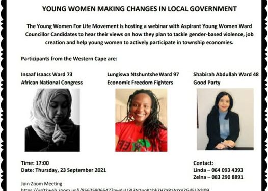 Young Women for Life Movement take female political leaders to task With Webinars Across Provinces